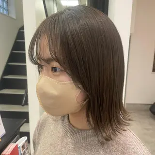 ミディアム カラー recipe 黒木 彩那のヘアスタイル