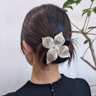 セミロング ヘアアレンジ ヘアアレンジ/柔らか 艶カラー/AKARIのヘアスタイル