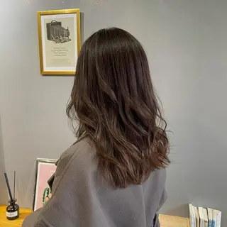 ミディアム カラー 渡辺俊介 暗髪カラー /美髪矯正/髪質改善のヘアスタイル