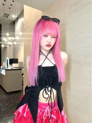 ロング ナナ♡レイヤーカット ♡似合わせカラーのヘアスタイル