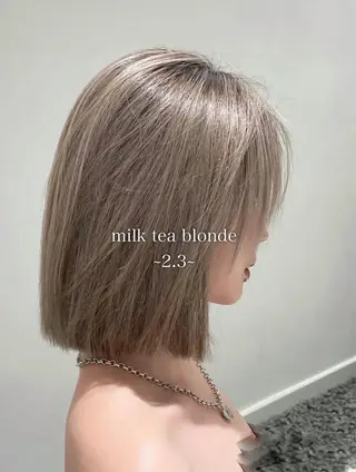 ミディアム カラー THESALONS所属・🤍ブリーチカラー /寄田龍樹🤍のヘアスタイル