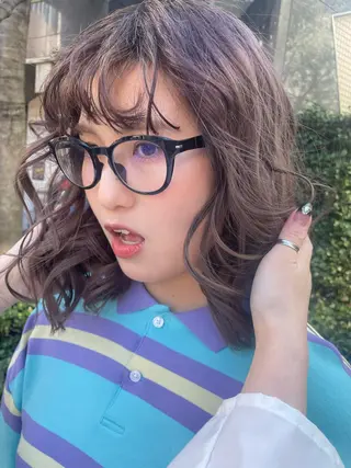 セミロング AI TOKYO　S所属・mizuki 【韓国レイヤー】のヘアスタイル