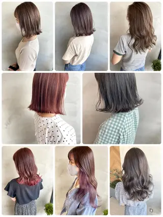 ミディアム カラー ヘアアレンジ マツエク・マツパ reverie【レヴリー】所属・夜23時まで予約🉑 reverieあきらのヘアスタイル