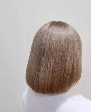 ミディアム カラー ブリーチ、デザイン  カラー福士直矢のヘアスタイル