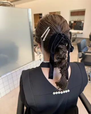 ロング カラー ヘアアレンジ 縮毛矯正+モテカラー 🎀✨MIHOのヘアスタイル