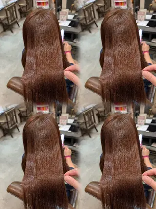 ロング パーマ カラー 美髪矯正/縮毛矯正/ 髪質改善/店長 山下のヘアスタイル