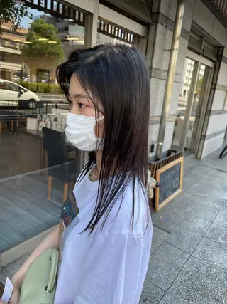 セミロング 高橋 みく/ minim 暖色のヘアスタイル