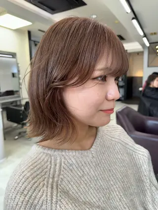 ショート カラー dao/ミルクティー /ブラウン/ブロンドのヘアスタイル