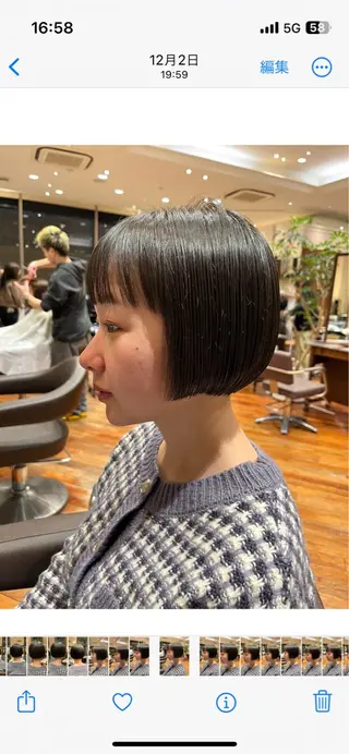ショート ｼｮｰﾄｶｯﾄ 梅田 山下　すみれのヘアスタイル