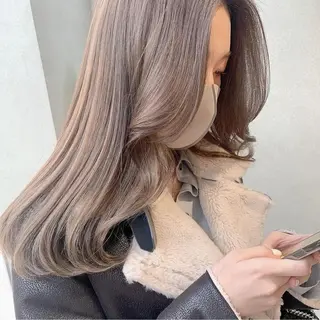 ロング カラー 透明感カラー ふうか　渋谷のヘアスタイル