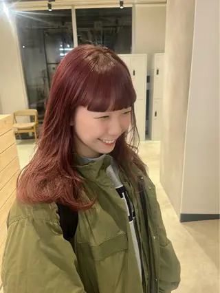 セミロング カラー ボブ/ベージュ/ パーマ🪿近森ゆいのヘアスタイル