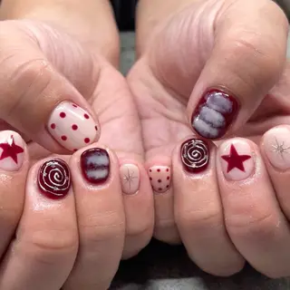 ネイル 🎀mahiro🎀 ワンホンネイルのネイルデザイン