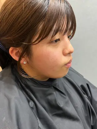 ミディアム カラー パーマ ヘアアレンジ メンズ キッズ ネイル マツエク・マツパ アイブロウ times salon名駅所属・久木原 ゆりのヘアスタイル