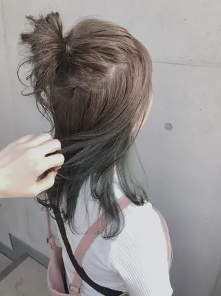 セミロング カラー ヘアアレンジ SALOWIN 二子玉川店所属・kei_____ SALOWINのヘアスタイル