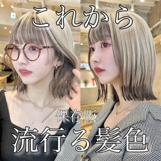 ミディアム カラー 美髪/カラー 美容院🌈渡辺隼也のヘアスタイル