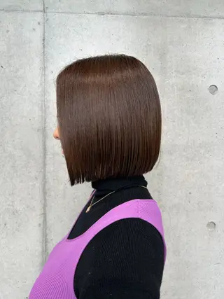 ショート カラー ヘアアレンジ ボブ艶モテカラー🫧 カリンのヘアスタイル