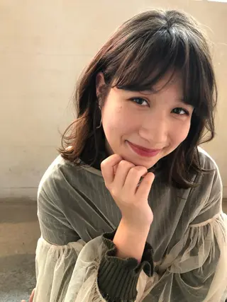 ミディアム カラー emme エミィ/立川のヘアスタイル