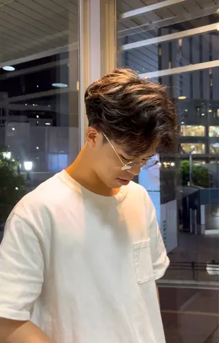 パーマ メンズ 山本 梨華のヘアスタイル