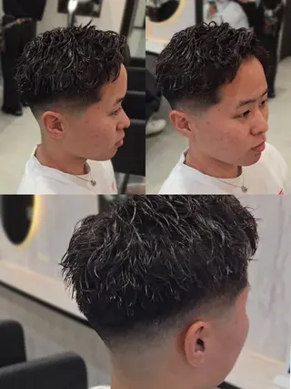 メンズ パーマ ショート Lapis 名古屋駅前店所属・LEN名古屋/パーマ 海外ヘア/メンズ特化のヘアスタイル