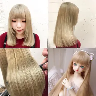 セミロング カラー "PEPPU "所属・🌈推し色派手髪 ハイトーンShinのヘアスタイル