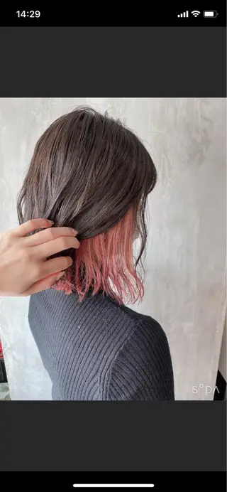 ショート カラー ヘアアレンジ stylist/蛯谷 珠里のヘアスタイル