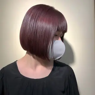 ショート SALON WORK STATION所属・ボブ♡柔らかいカラー 實松栞理のヘアスタイル