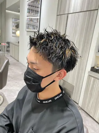 ショート カラー パーマ メンズ Reginavita栄所属・メンズ特化/ 本日空き○/岡本一真のヘアスタイル