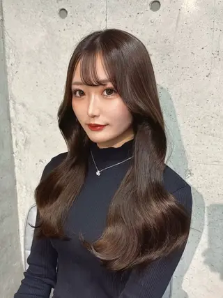 ロング カラー ヘアアレンジ 渋谷/韓国/レイヤー /透明感カラー ななのヘアスタイル