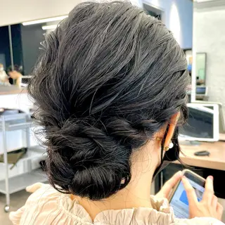 セミロング ヘアアレンジ 【柔らか透明感✨/ 似合せ前髪】大石葉月のヘアスタイル