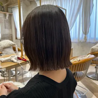 ミディアム 艶カラー/ボブ /似合わせ/田口愛那のヘアスタイル