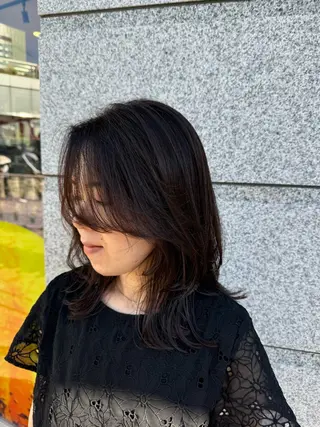 ミディアム カラー TERRACE 三宮店【テラス】所属・岸田 真由のヘアスタイル