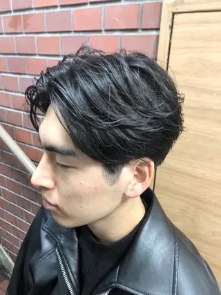 パーマ ヘアアレンジ メンズ ainico+所属・メンズ特化✂️栗原 侑也のヘアスタイル