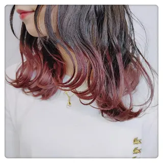ミディアム カラー ハネエクステ表参道/ 羽エクステSpicaのヘアスタイル