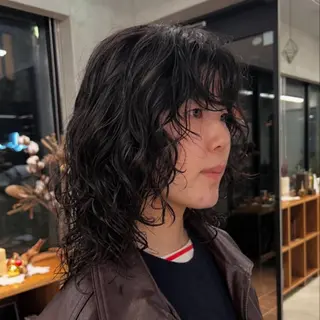 ミディアム パーマ 【メンズ特化】 イマダナツミのヘアスタイル