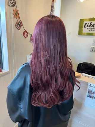 ロング カラー ヘアアレンジ like みやびのヘアスタイル