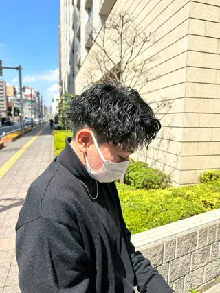 パーマ メンズ ハマベ イクト FLORENのヘアスタイル
