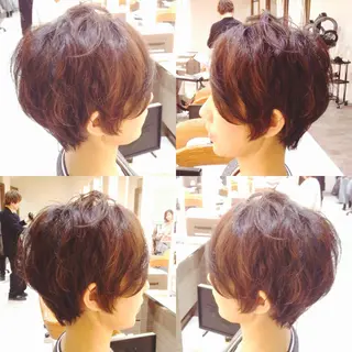 ショート ブリーチなしダブル/ レイヤーカット 小棹のヘアスタイル