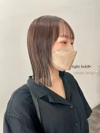 ミディアム カラー ボブ・ショート カミオカのヘアスタイル