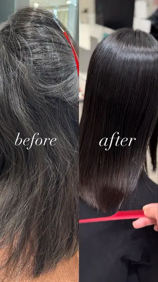 セミロング ☃️顔周りレイヤー グレージュSHUTOのヘアスタイル