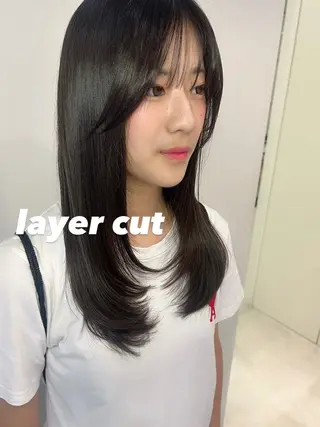 ロング 🧸顔まわりカット 🧸山形紗奈のヘアスタイル