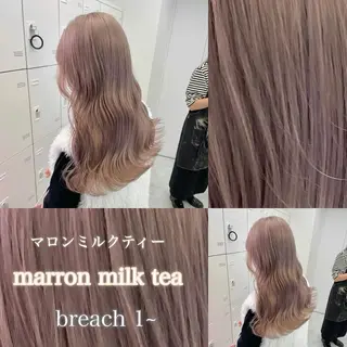 ロング カラー 🩷モテ髪＆透明感 🩷ミルクティー🩷のヘアスタイル