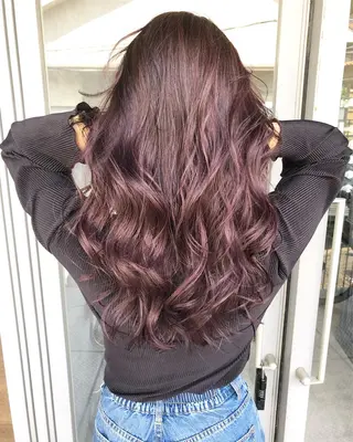 ミディアム カラー レイヤーカット BLend 渋谷のヘアスタイル