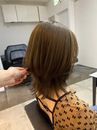 ミディアム カラー 🥀韓国ヘア🥀 宮津真菜のヘアスタイル