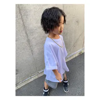 パーマ メンズ キッズ 菊池大一 溝の口パーマのヘアスタイル