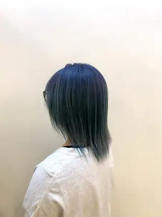 ミディアム カラー ヘアアレンジ 〽️magico/ ウルフDaiki〽️のヘアスタイル