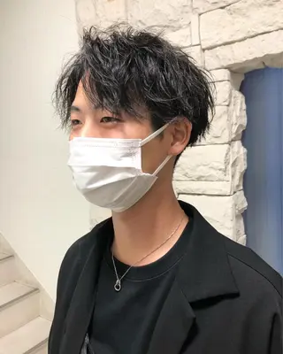 パーマ ヘアアレンジ メンズ ainico+所属・メンズ特化✂️栗原 侑也のヘアスタイル