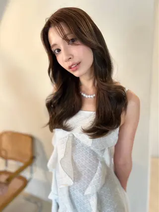 ロング カラー 🎀優姫 🎀  韓国レイヤーのヘアスタイル