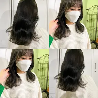 ミディアム カラー ボブヘアカット Rikapi❤️のヘアスタイル