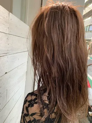 ロング カラー パーマ/透明感カラー /ボブ/吉田一生のヘアスタイル