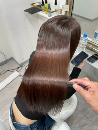 セミロング 髪質改善美容室bokuno所属・癖解消✨️シルク 矯正💎DAIKIのヘアスタイル